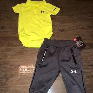 Under armour baby boy shirt sweatpants pants 3-6